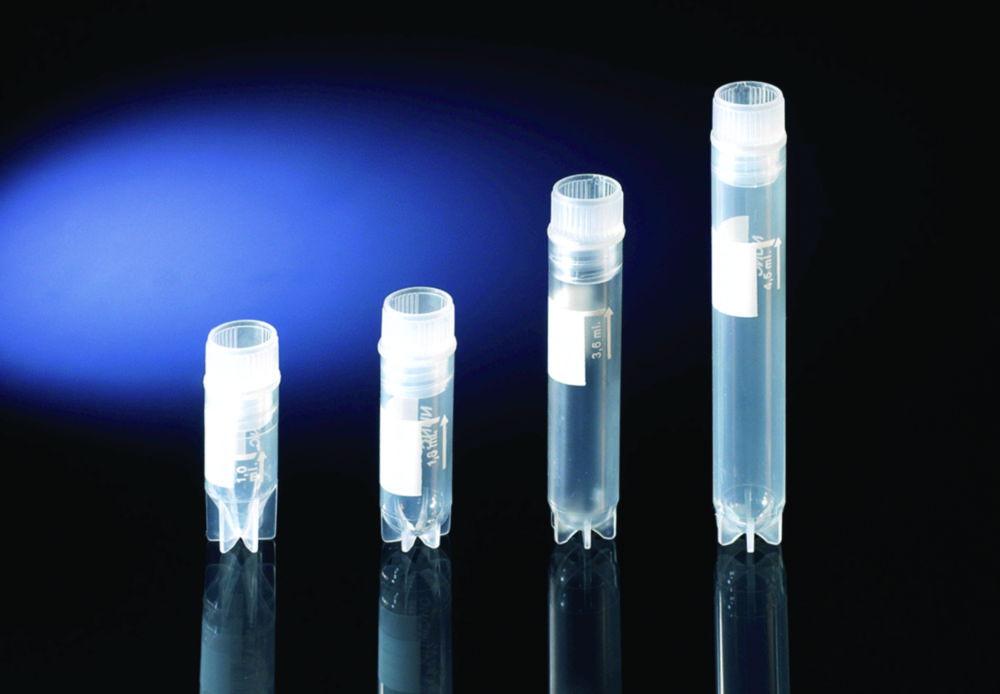 Thermo Nunc CryoTubes 4.5 ml, PP, Clear with Cap, Internal Thread, U-Shaped, with Writing Area, Sterile, Pack of 1200