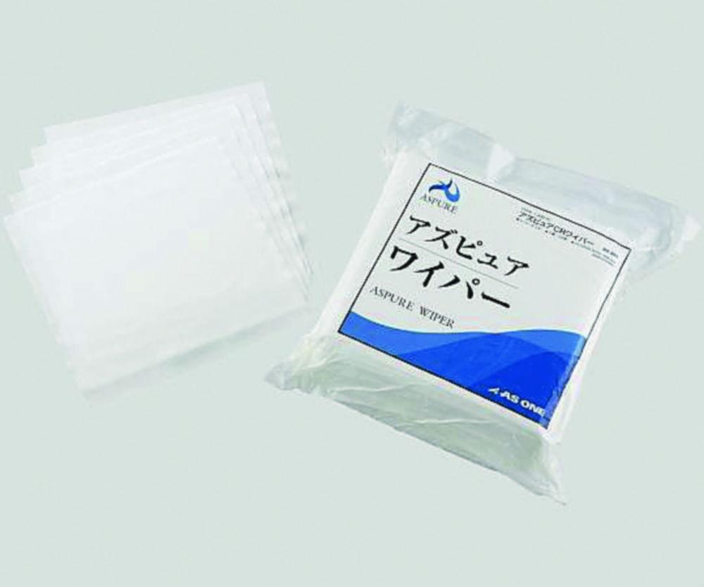 As One ASPURE Cleanroom Wiper WA-3006, 100% Polyester, 152 x 152 mm, Heat-Cut, Pack of 2,250 pcs