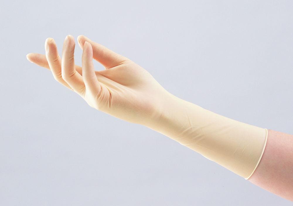 As One ASPURE Latex Glove II, Size L Pure Pack High Grip Type, Totally Embossed, Pack of 1000