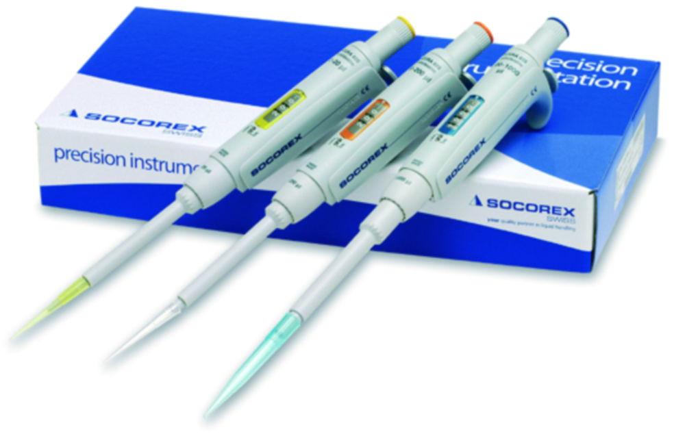SOCOREX Acura Manual 825 Triopack M Pack of 3 Micro Pipettes 10 µl / 50 µl / 200 µl
