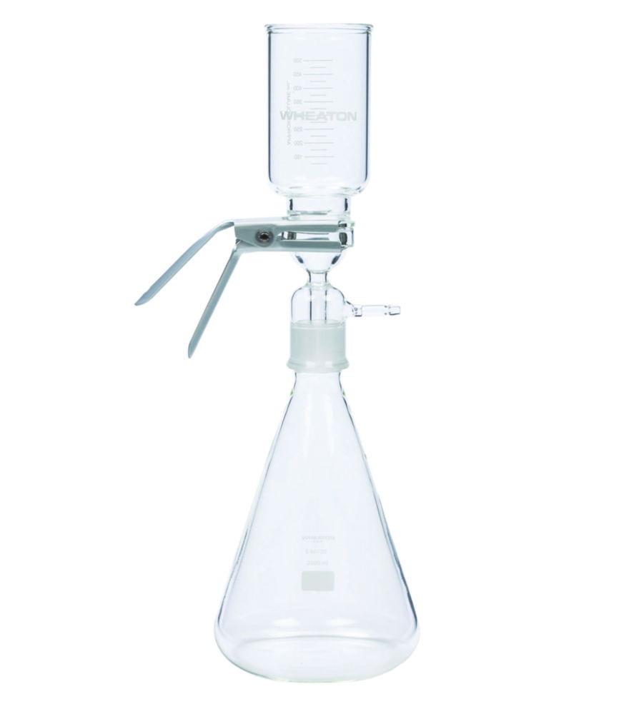 DWK Wheaton Clear Type I 47mm Borosilicate Vacuum Filter with 1L Flask (419380)

