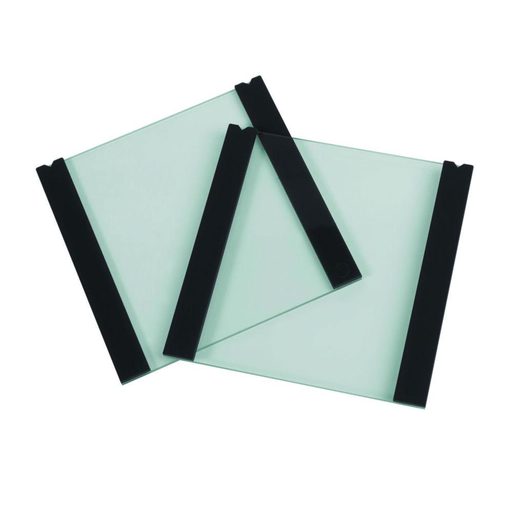 Thistle Scientific Plain Glass Plate 100x100mm with 0.75mm Bonded Spacers – Pack of 2