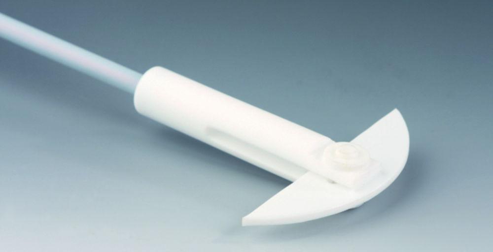 Bohlender Moon Shaped Stirrer Shafts 1000 mm Ø 10 mm, for NS 29/32, PTFE