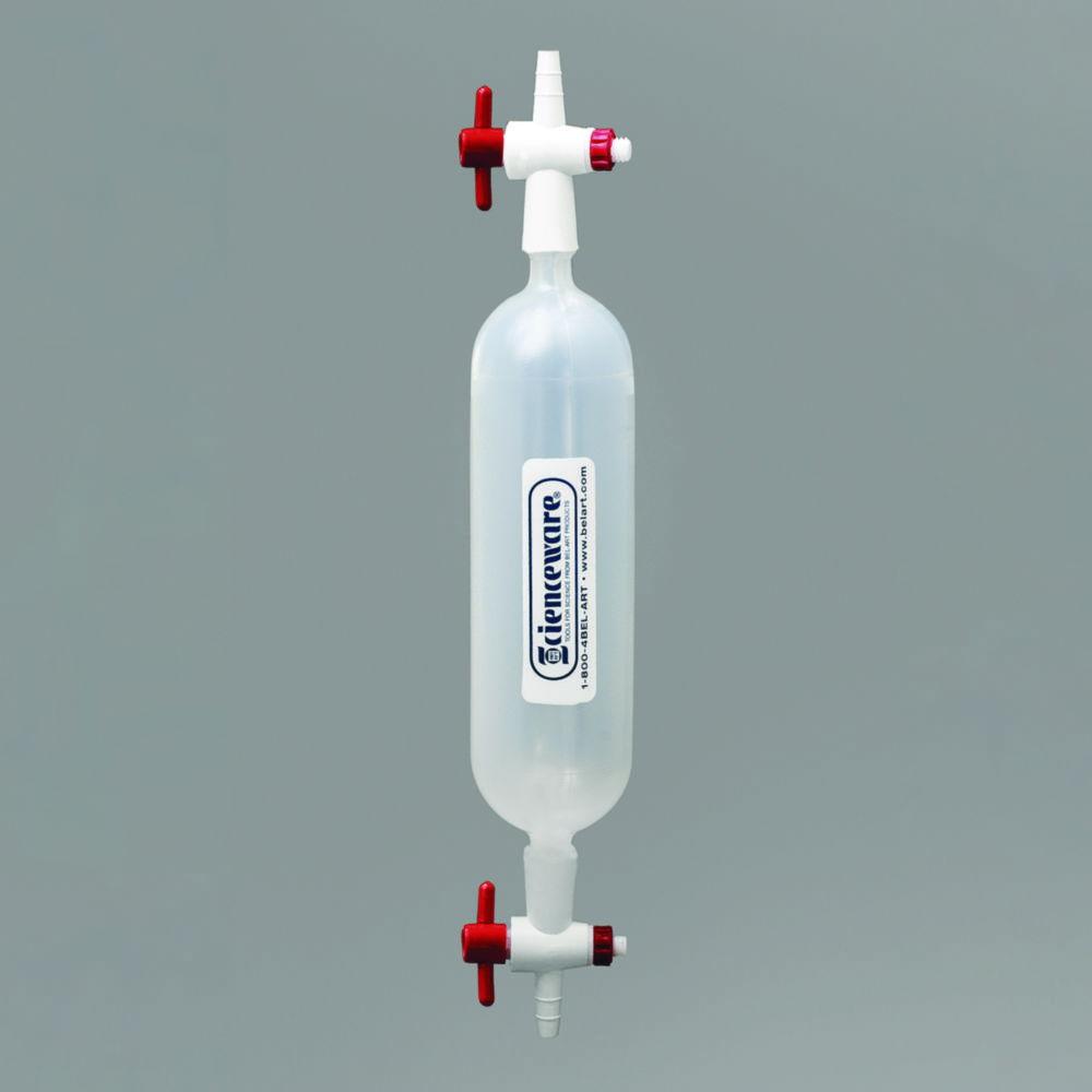 Bel-Art Gas Collecting Tubes, PP, Cap. 250 ml Both Ends with One 1-Way Stopcock Pack of 6