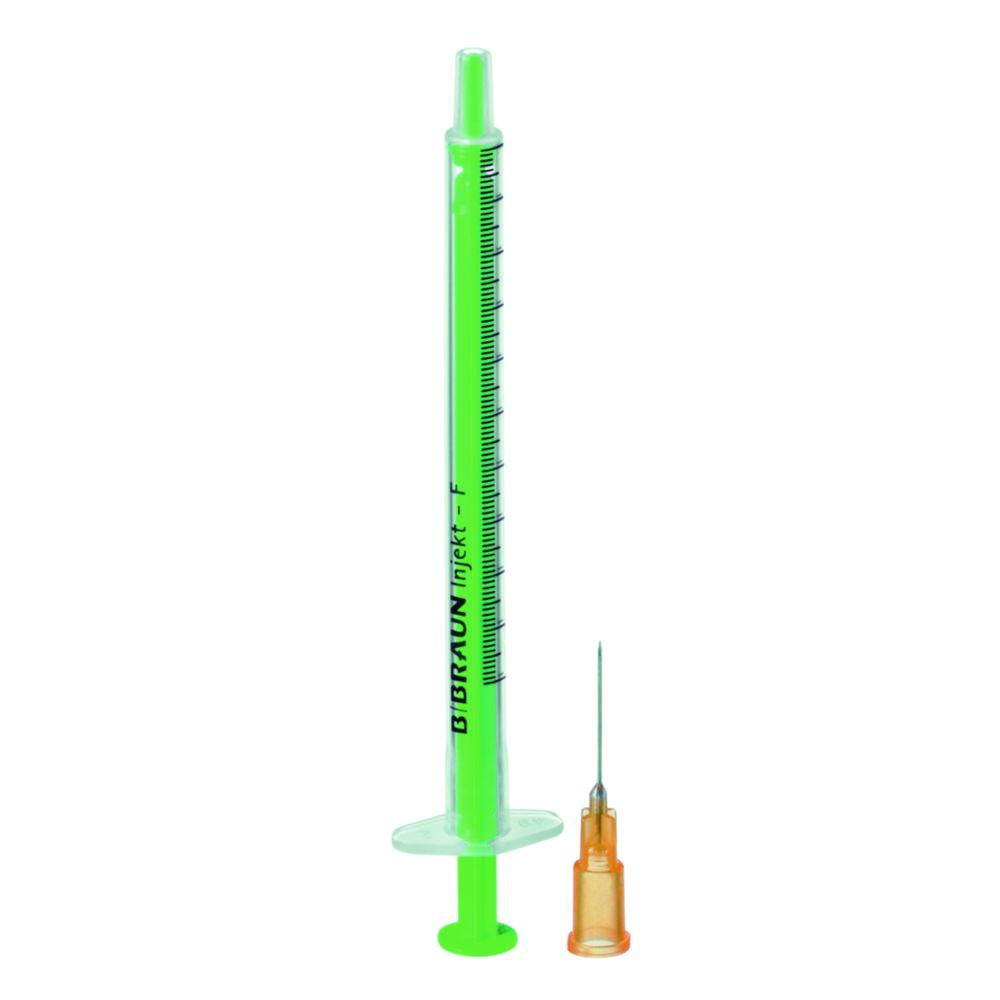 B. Braun Injekt F DUO Disposable Syringes 1 ml with Sterican Needle 0.5x16 mm (25 G x 5/8"), 2-parted with Spardorn, Pack of 100

