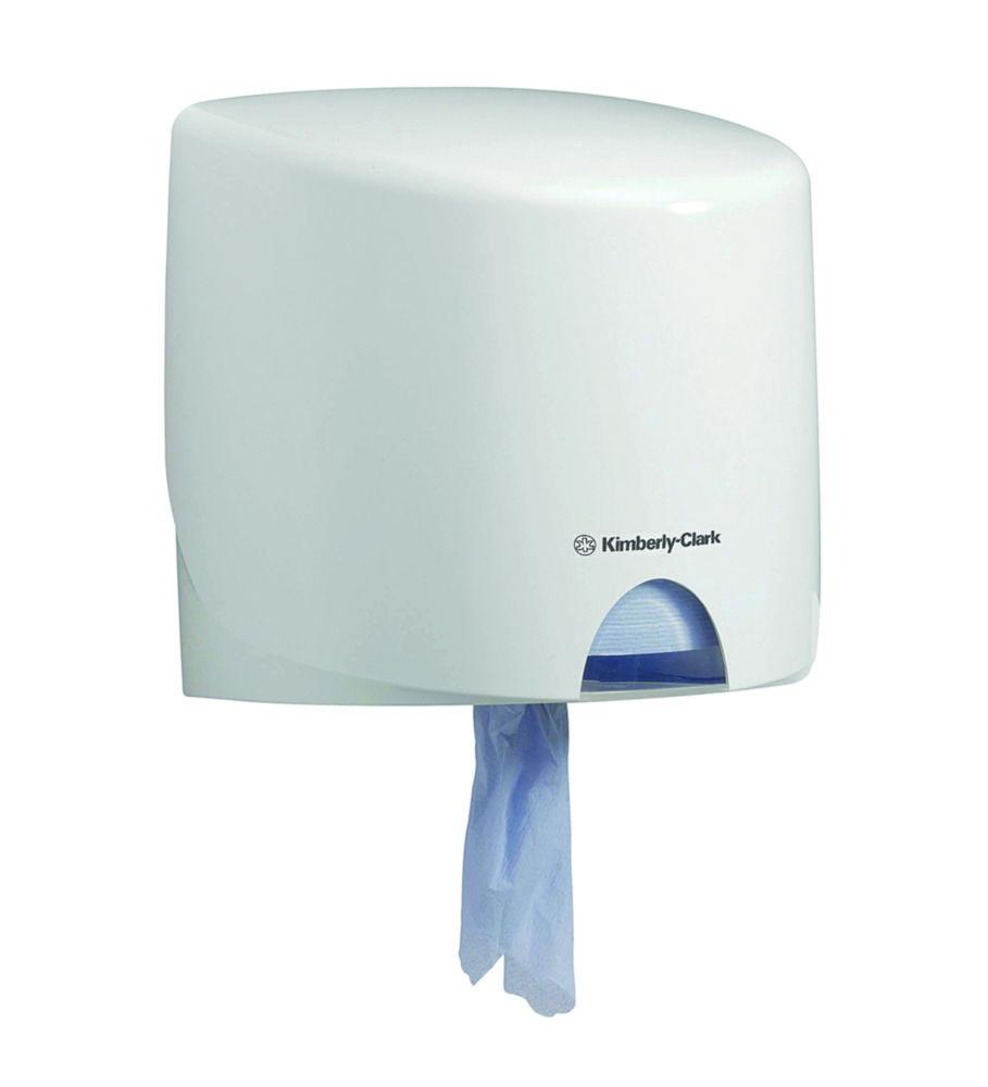 Kimberly-Clark AQUARIUS* Dispenser for Roll Control Plastic, white, with inspection window, 27.8 x 27.6 x 22.6 cm