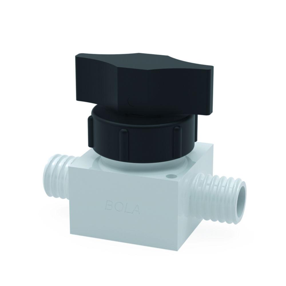 Bohlender 2-Way Ball Valve PTFE Straight GL 14 Ø 3 mm