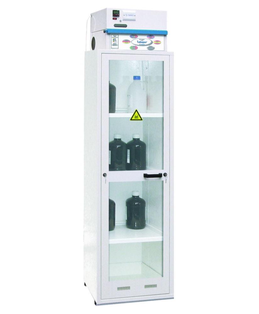 ECOSAFE Steel Filtering Vent Cabinet 14X Series 1 Glazed Door 150 L 3 Retention Shelves RTank Filterbox

