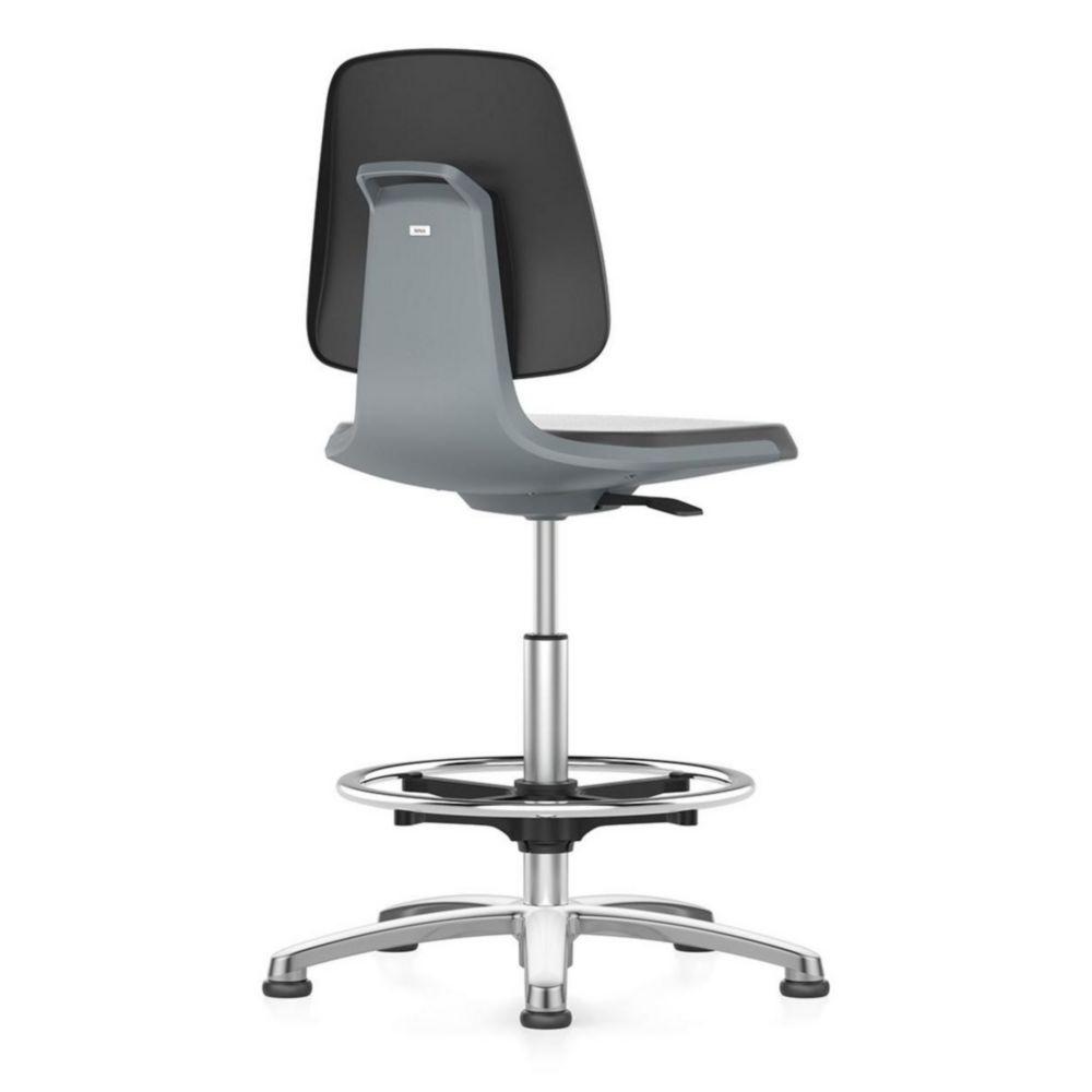 Interstuhl Büromöbel Laboratory Chair Labsit 3 Integral Foam 9588, Black 2000 Seat Anthracite, with Glides and Foot Ring
