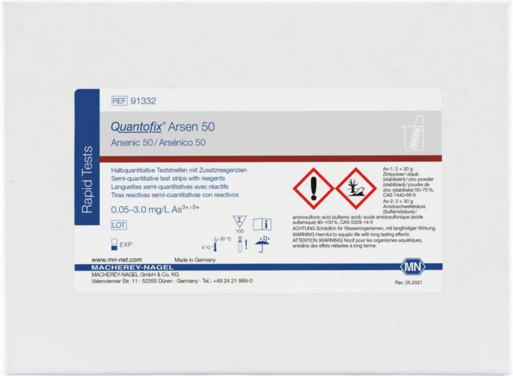 Macherey-Nagel Quantofix Test Kit Arsenic 50-100 Test Strips with Reagents (No DAN Goods)

