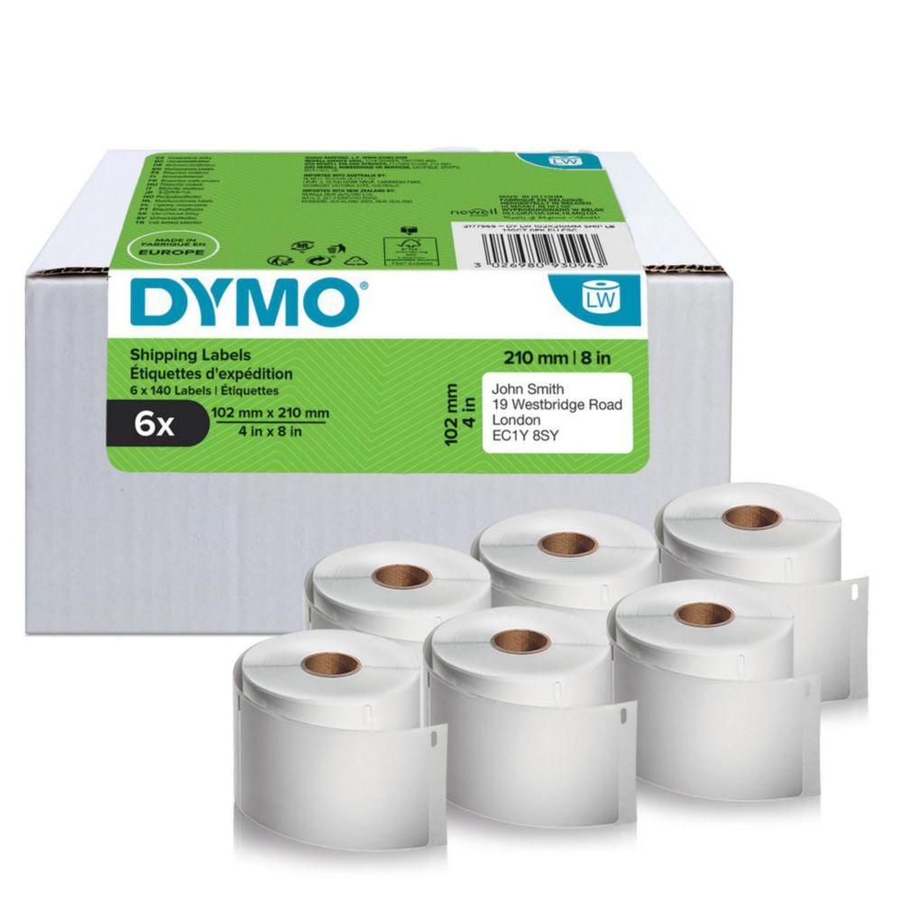 Dymo Original Label for LabelWriter Big Pack DHL, White, Permanent, 6 x 140 Labels for LW 4XL/5XL, 102mm x 210mm

