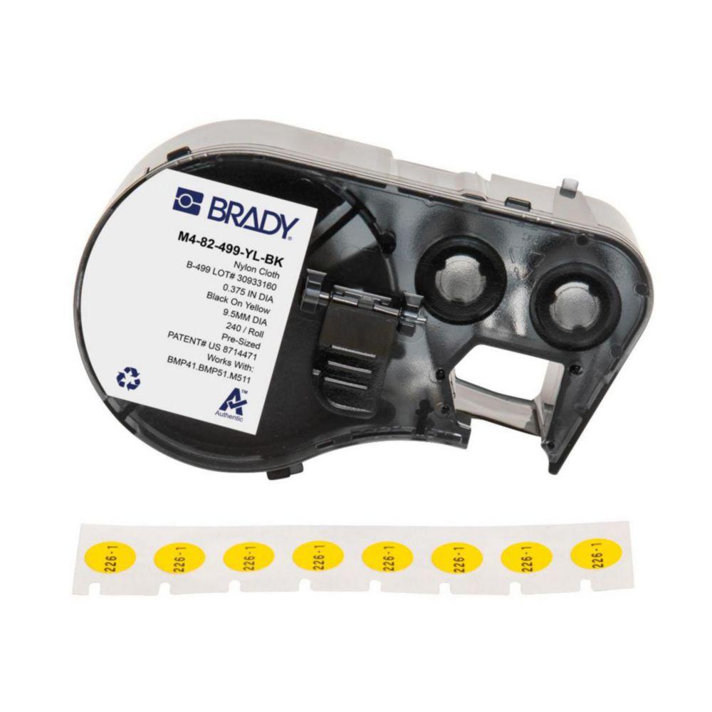 Brady Labels M4-82-499-YL-BK for M410/BMP41/M510/BMP51/M511, Pack of 240 Labels

