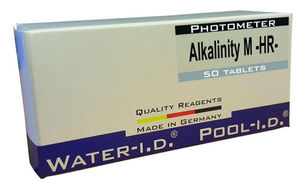 Water-i.d. Reagents Set Alkalinity M HR for ID 121 Total Alkalinity 0-500 mg/L, No Danger, Good

