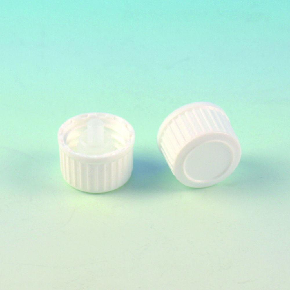Hecht Drop Screw Caps UNI 1 DIN 18, Fast Dropping, 4 Holes, White, for Nr. 41314, Pack of 10
