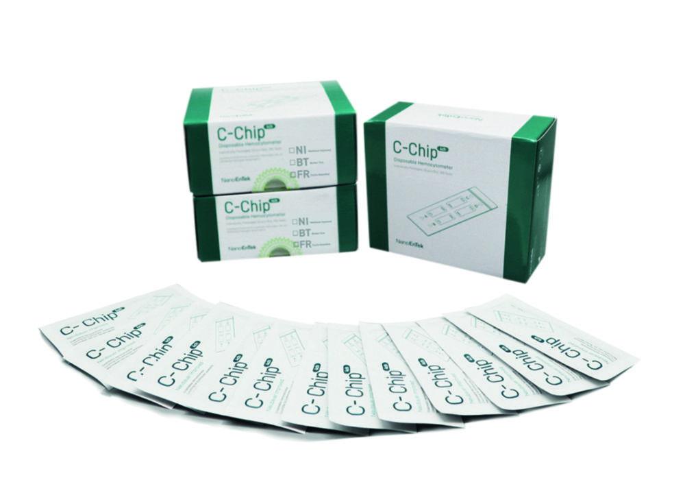 NanoEnTek Burker Turk Counting Chamber C-Chip 100µm Disposable for 100 Tests (Pack of 50)

