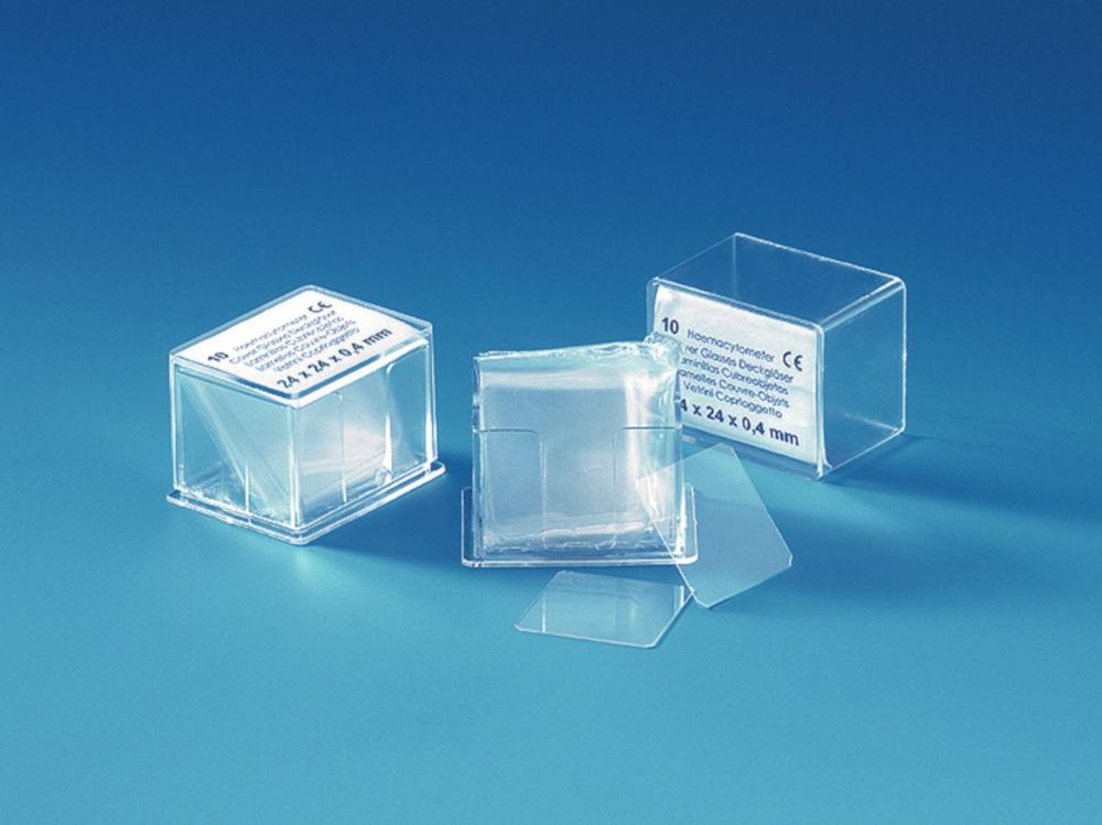 BRAND Haemacytometer Cover Glasses for Counting Chambers, Borosilicate Glass, DIN 58 884, Pack of 100

