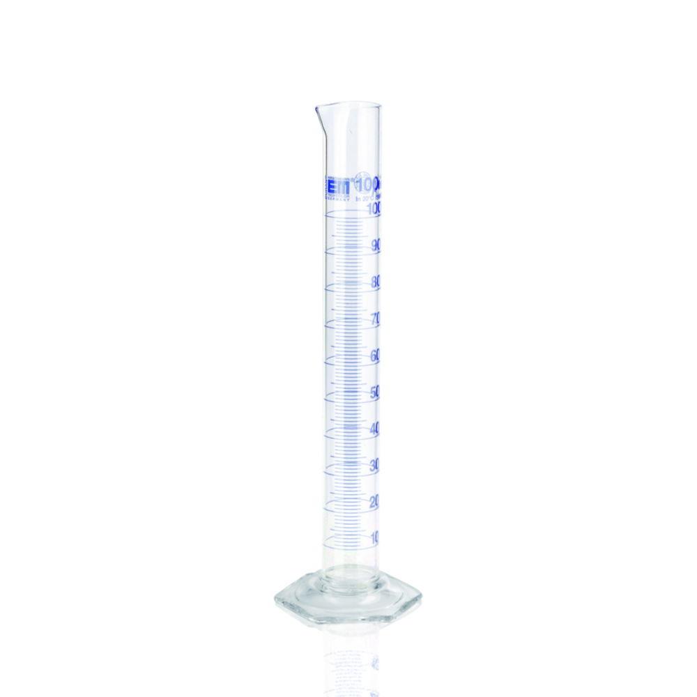 Hirschmann Measuring Cylinder 10 ml, Blue Graduated Cl. A, USP