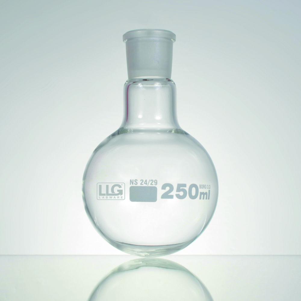 LLG Round Bottom Flask 50 ml, NS 24/29, Borosilicate Glass 3.3, Pack of 2

