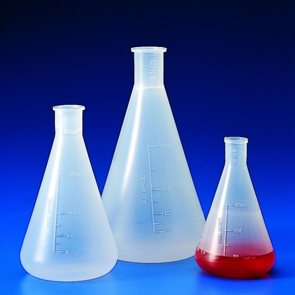 Kartell Erlenmeyer Flask 125 mL Graduated PP NS 14/23 Narrow Neck Autoclavable