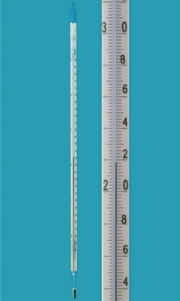 Prescision thermometer -20...+50:0,1°C enclosed scale, 450mm
