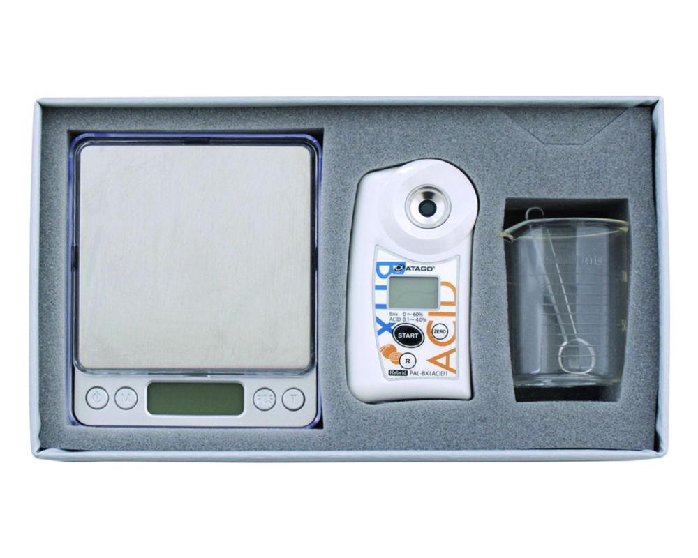 ATAGO Digital Brix Acidity Refractometer (Apple) Master Kit PAL-BX/ACID5, 0.0-60.0% Brix, 0.0-60.0% Brix, 0.10-4.00%