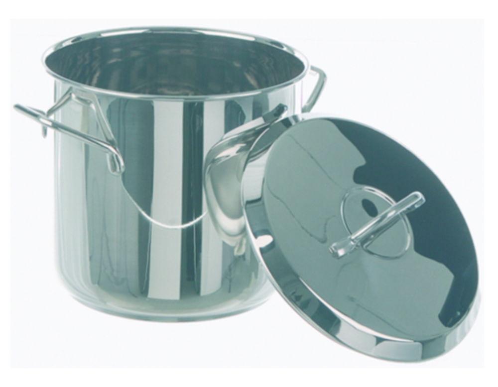 BOCHEM Laboratory Pot + Lid 9L 210 x 240 mm, 18/10 Steel