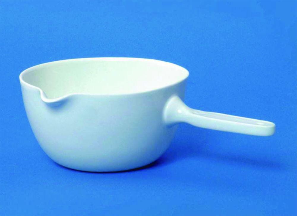 LLG Casserole 84 ml, 209/2, Porcelain 67x39 mm, Glazed, DIN12907 with Porcelain Stem



