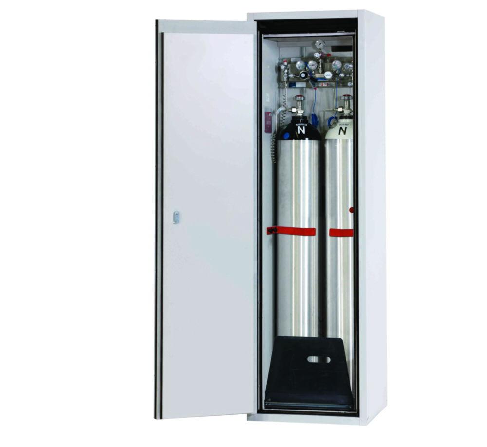 Asecos Gas Cylinder Cabinet Type G90 2050 x 600 x 615 mm, Includes Mounting Rails, Bottle Holder, and Rolling Ramp