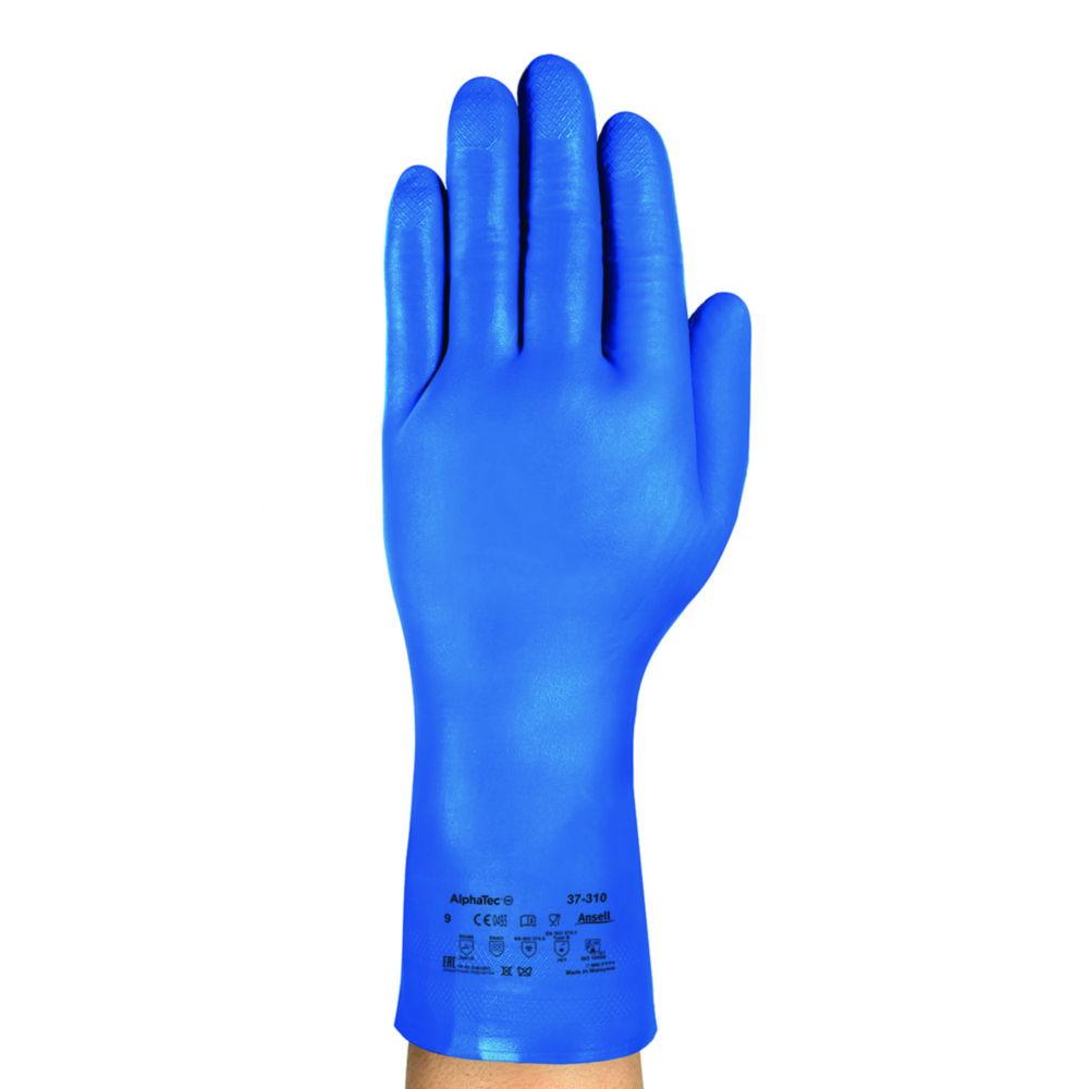 Ansell Nitrile Glove AlphaTec 37-310, Size 7, Blue, Not Velourized, Diamond Grip Profile, Pair

