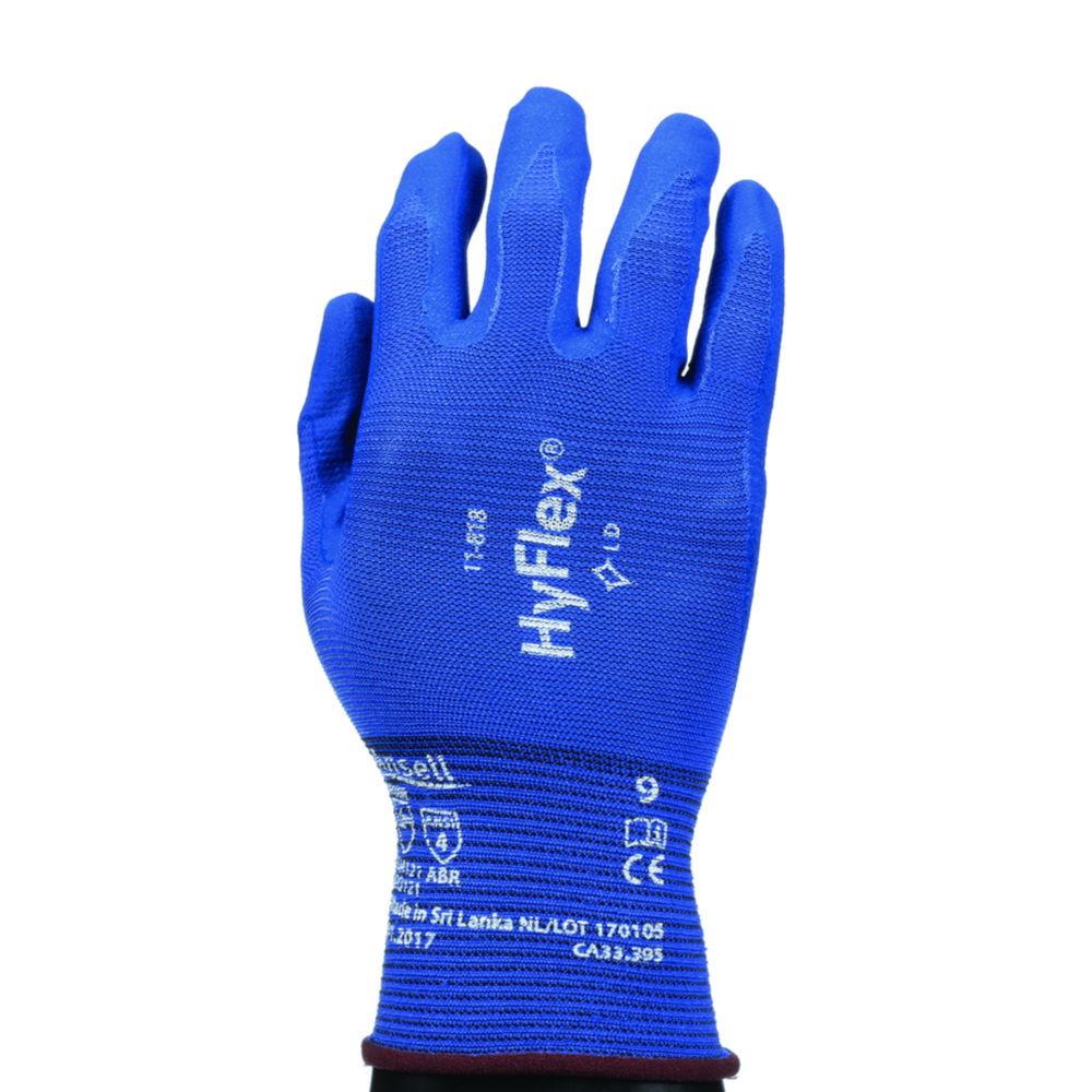 Ansell HyFlex 11-818 Nitrile Foam Coated Gloves with Corded Wristband - Size 8 (Medium)​