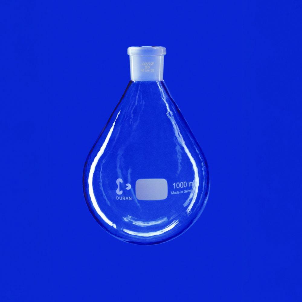 Lenz-Laborglas Pear Shaped Flask 2000 ml NS 29/32, Coated

