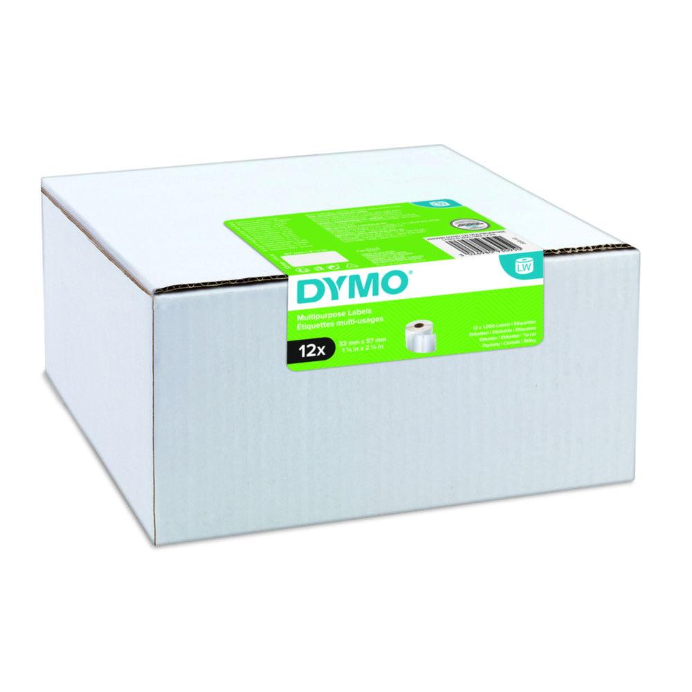 Dymo Original Label for LabelWriter Big Pack, White, Removable, 12 x 1.000 Labels, 32mm x 57mm

