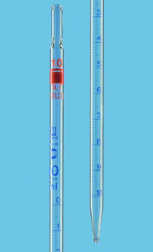 BRAND Graduated Pipette 0.5 ml: 0.01 ml AR Glass, KB, BLAUBRAND, Class AS, Pack of 12