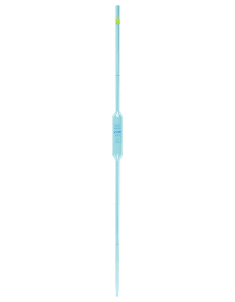 Poulten & Graf Full Pipette 50 ml (2 Marks) CL. AS, KB, Clear Glass (Blue Graduated)