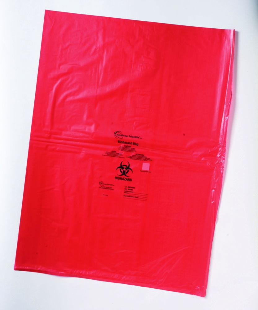 Heathrow Scientific Biohazard Bags 483 x 584 mm, Red (Pack of 200)