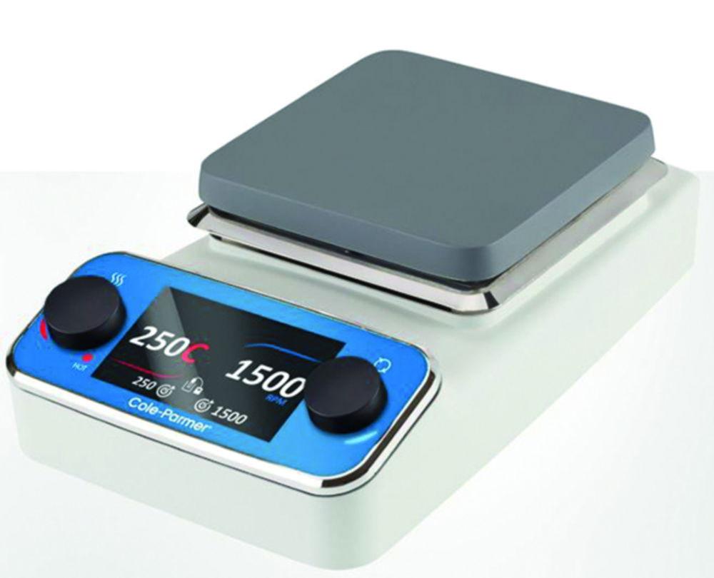 Cole-Parmer Premium Digital Stirring Hot Plate Aluminium, White with EU and UK Plug, 230 VAC​

