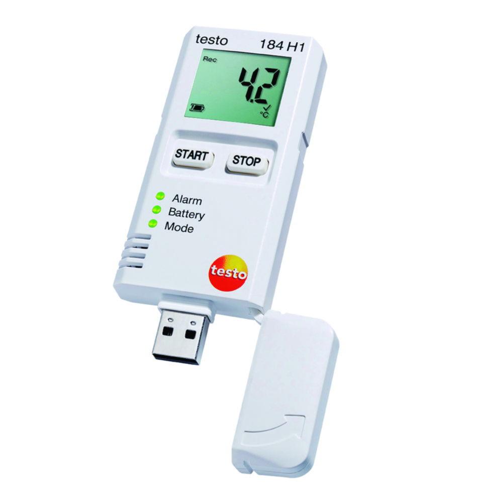 Temperature- Humidity USB-data logger testo 184 H1 measuring range temp.: -20...+70°C, measuring range humidity: 0...100%rF
