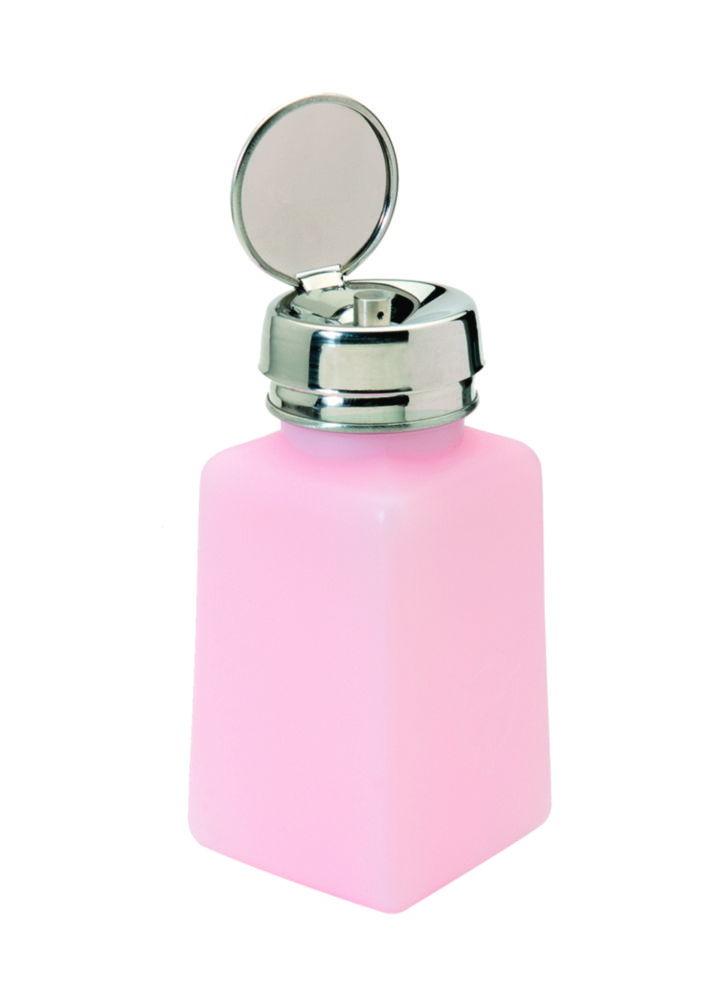 Ideal-tek Fluid Dispenser 120 ml, Pink Static Dissipative Plastic, ESD Safe, Anti-Splash Attachment