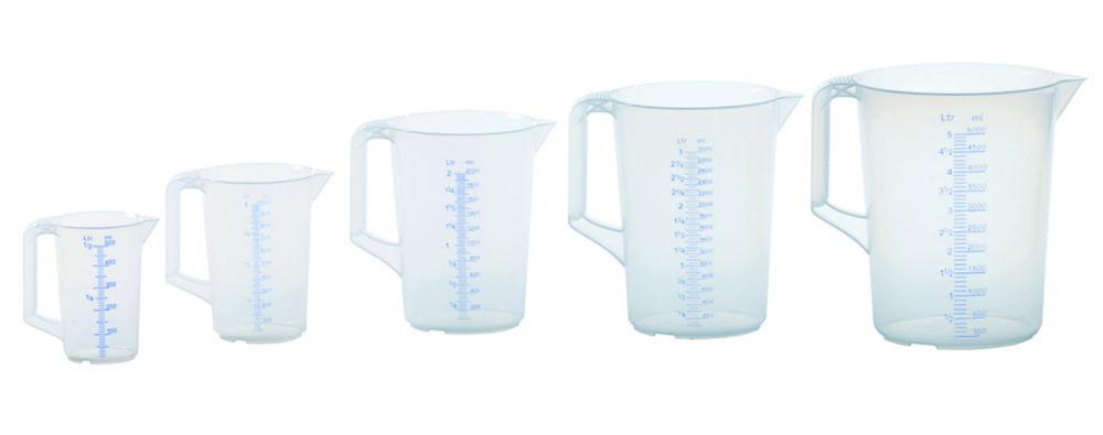 Measuring jug 5000ml, PP, 2 scales transparent, closed handle