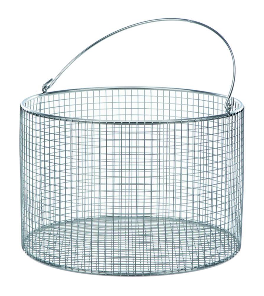 BOCHEM Wire Basket with Handle 180 mm 240 mm Ø, 18/10 E-POLI Mesh 8x8mm

