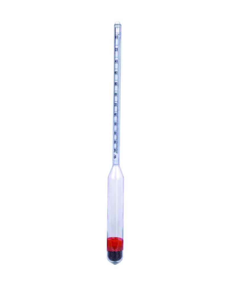 Ludwig Schneider Plastic Hydrometer Baumé 0–25°Bé, 0.2°Bé Division, ±0.2°Bé Accuracy, 300 mm Length, 20 mm Diameter