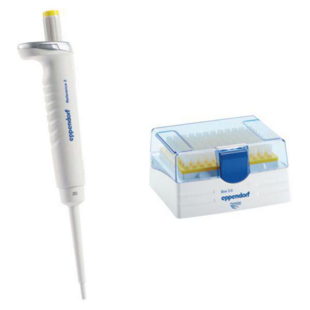 Eppendorf Reference 2 G, Variable, Single-Channel Pipette, 2 - 20 µL, Yellow, including epT.I.P.S. Box