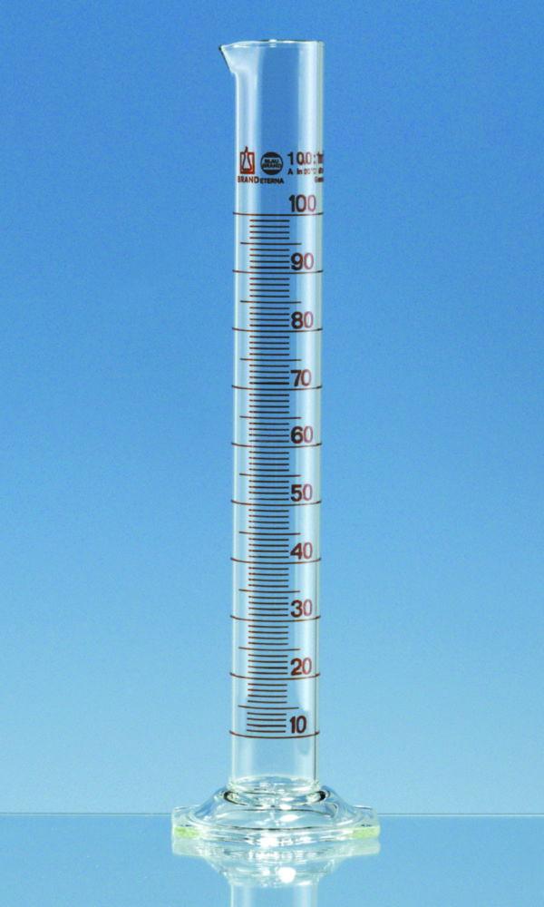 Measuring cylinder 10 ml, high form BLAUBRAND-ETERNA, cl. AS, CoC, DURAN, main dot ring graduation pack of 2