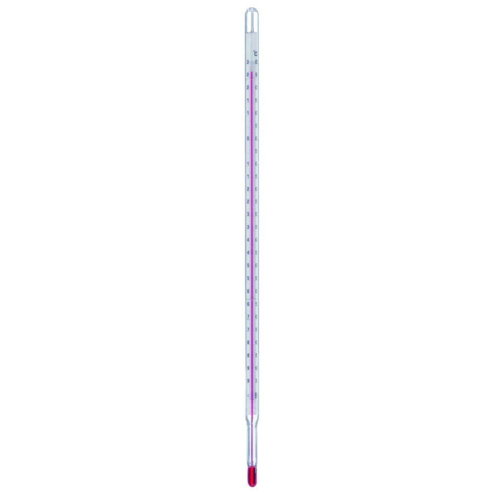 Ludwig Schneider Precision Laboratory Thermometer -10...+200°C:1°C, Embedded Form, Immersion Depth Total, Red Filling