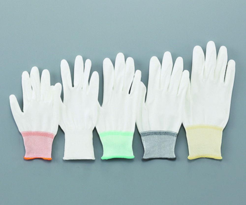 As One ASPURE Gloves, Polyester, Size L, PU-Coated Palm, High Grip, Pack of 10 Pairs

