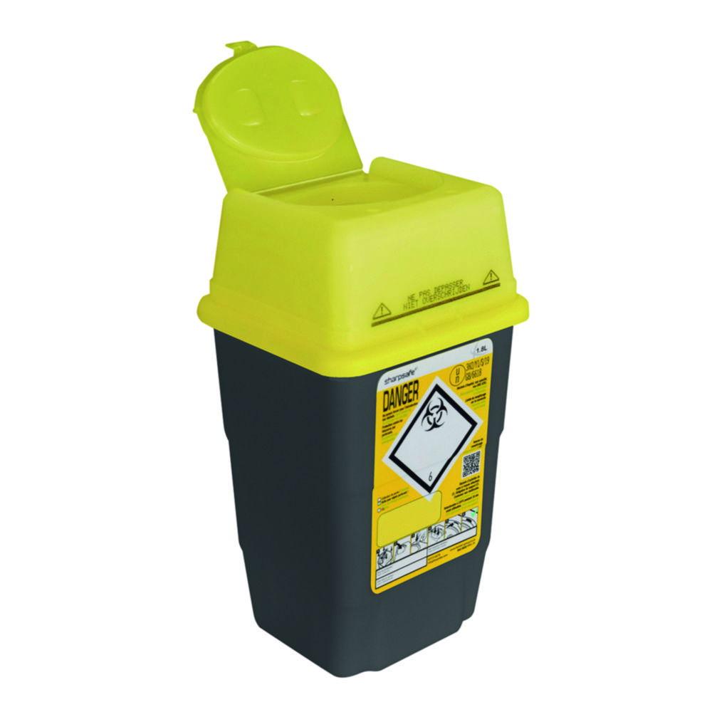 Hospidex Needle Sampling Container Sharpsafe 1.8 L International Label FR/NL


