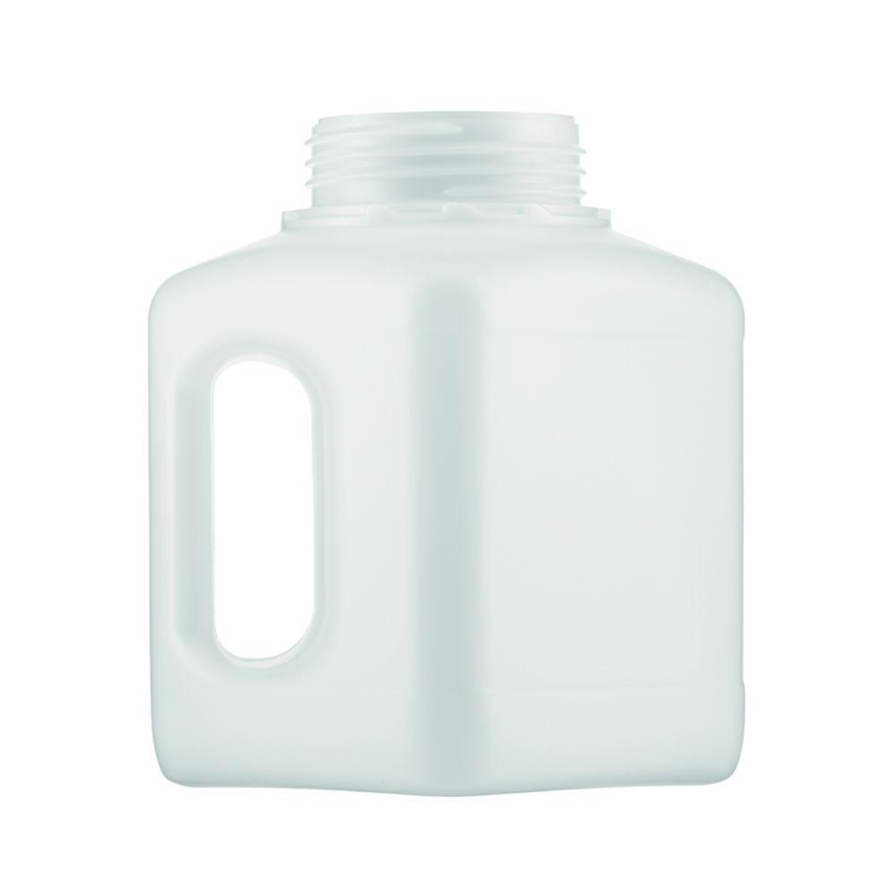 Kautex Wide Mouth Container 2.3 L HDPE Natural Square Shape with Handle Without Cap 9.072.893
