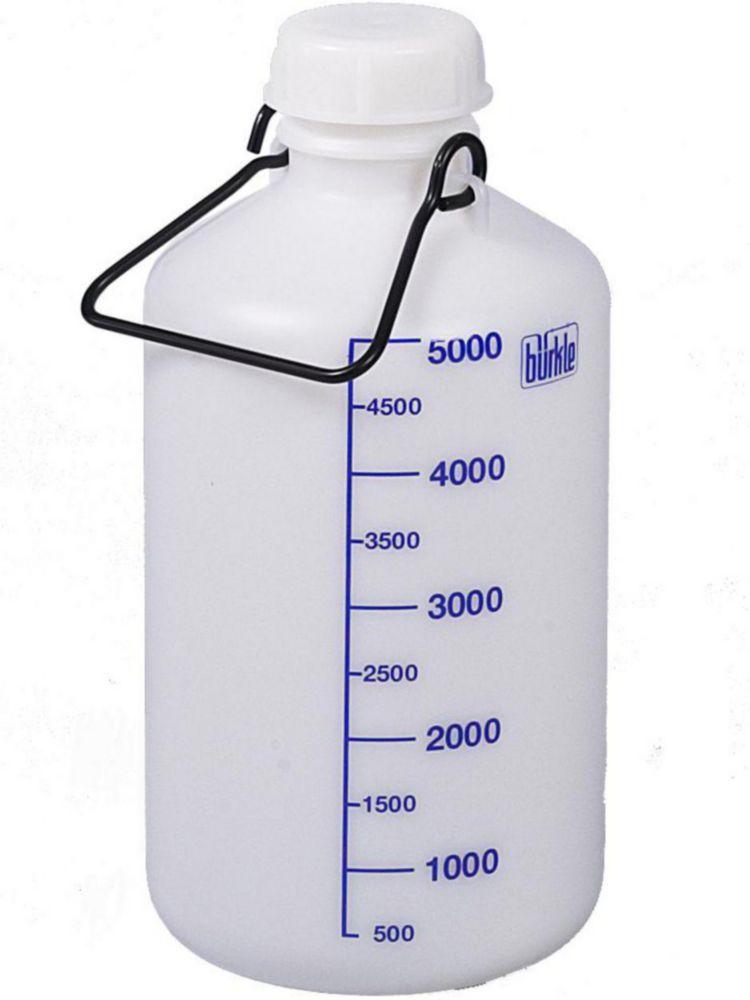 Bürkle Storage Bottle 5 Liters HDPE, Without Threaded Ends