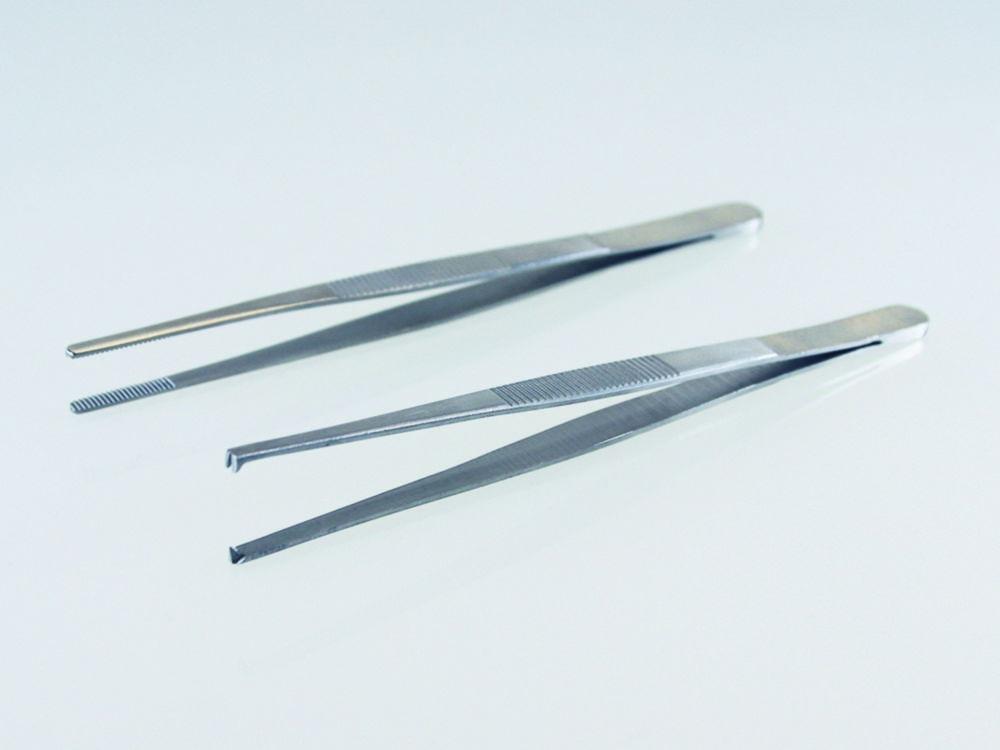 LLG Forceps 145 mm, Blunt/Straight, General Use with Tooth, Stainless Steel