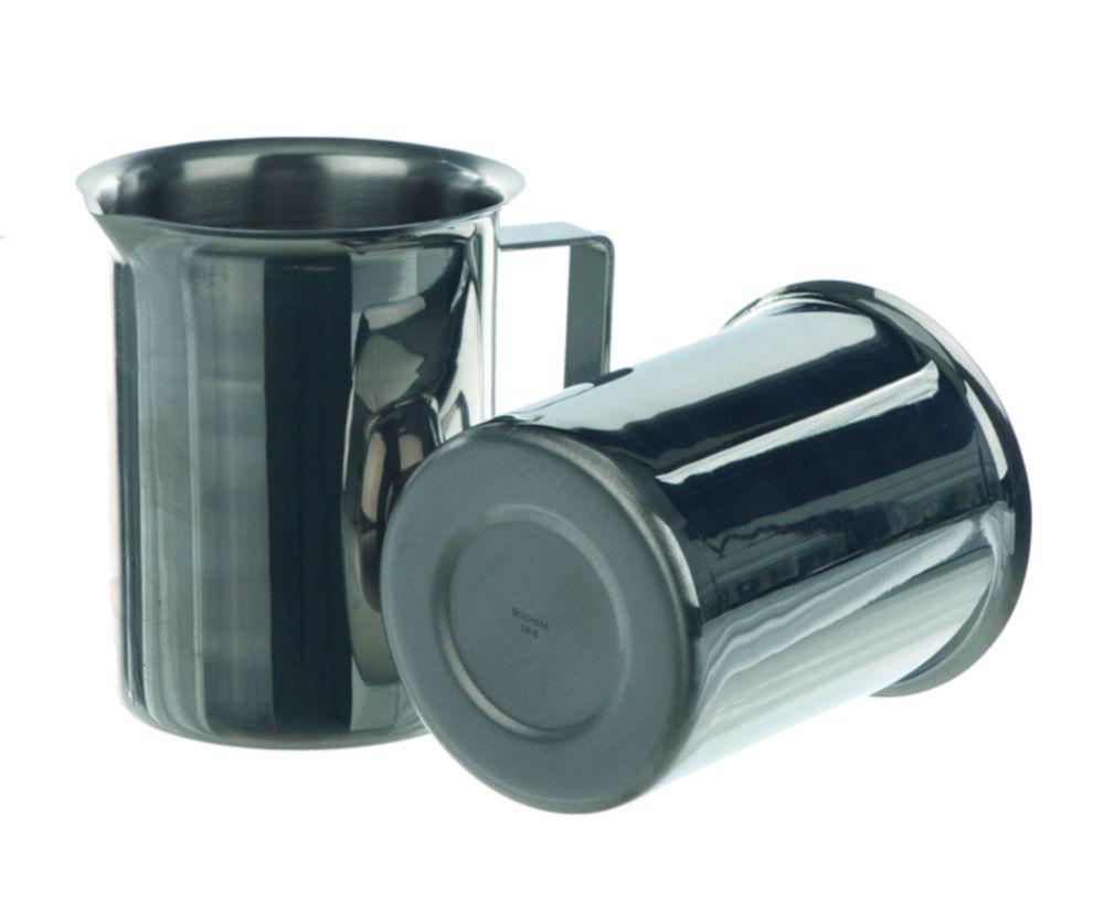 BOCHEM Beaker 1000 ml, 18/10 steel with rim, spout and handle